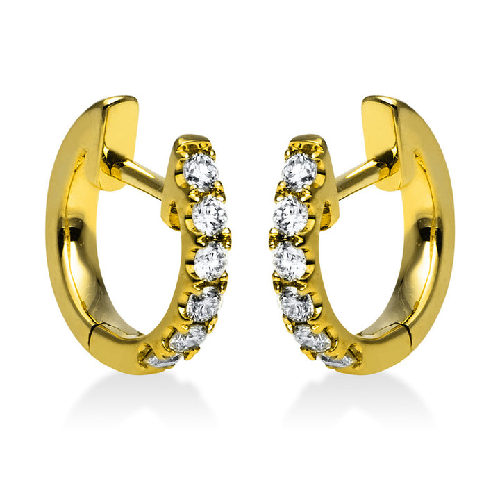 Mehrfachsteinbesatz Creolen Gelbgold 18kt Ref-2G967
