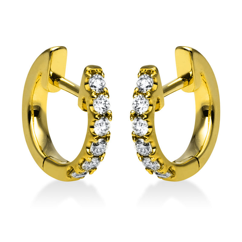 Mehrfachsteinbesatz Creolen Gelbgold 18kt Ref-2G967