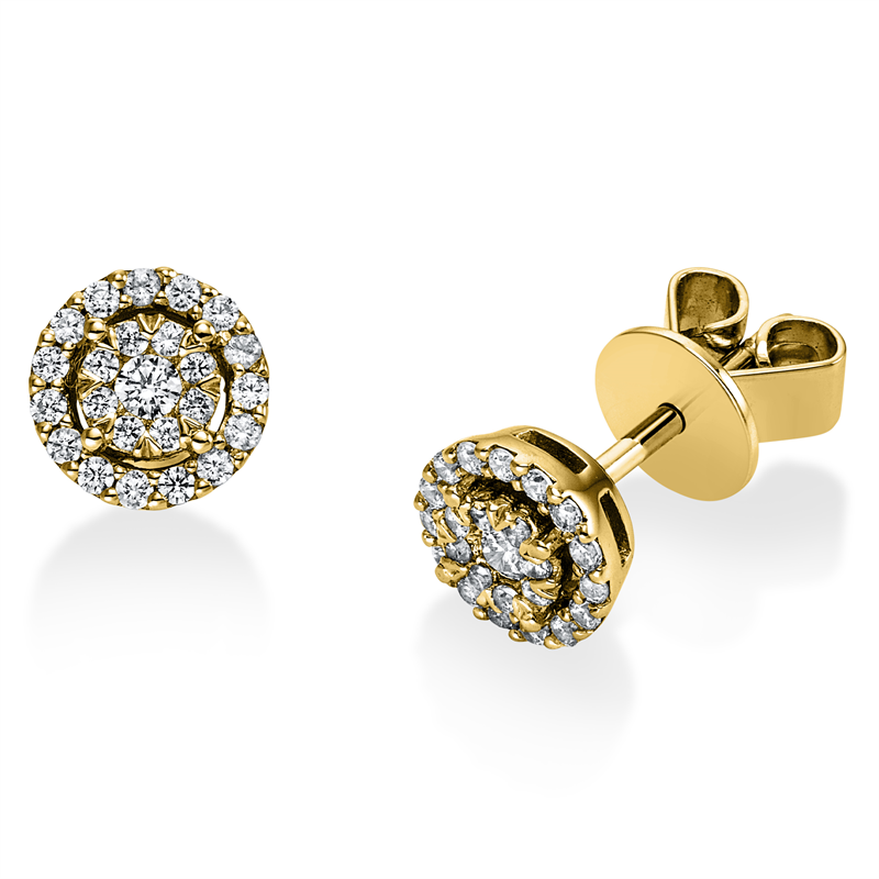 Illusion Classic Ohrstecker Weißgold 18kt 0,26ct