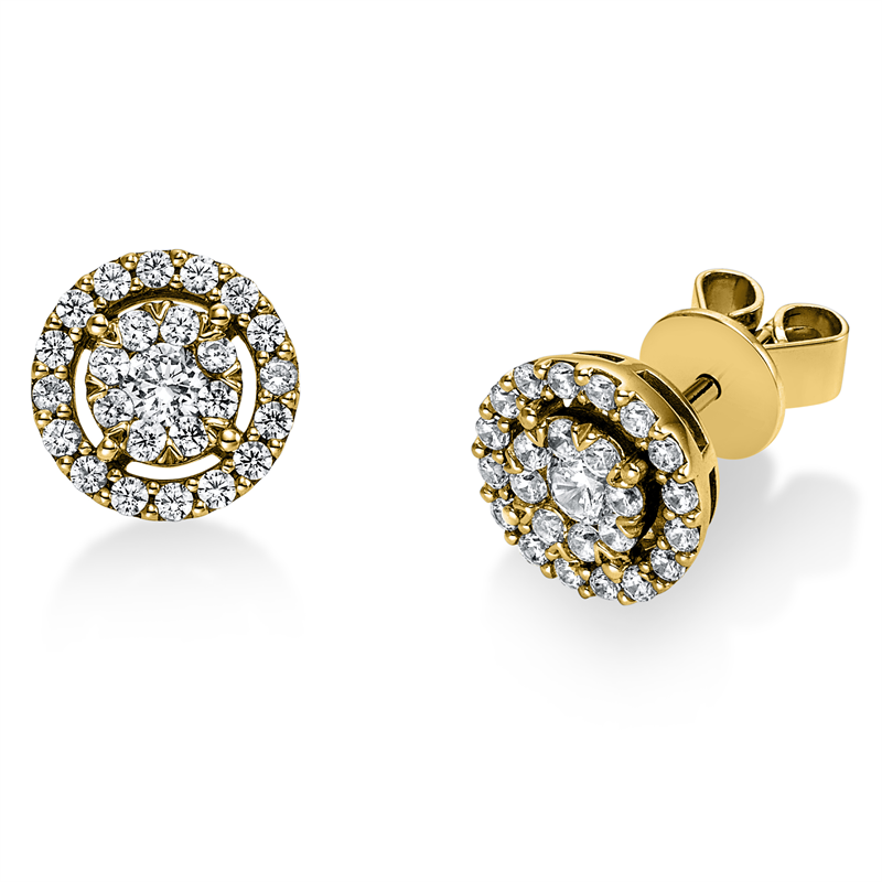 Illusion Classic Ohrstecker Weißgold 14kt 0,59ct