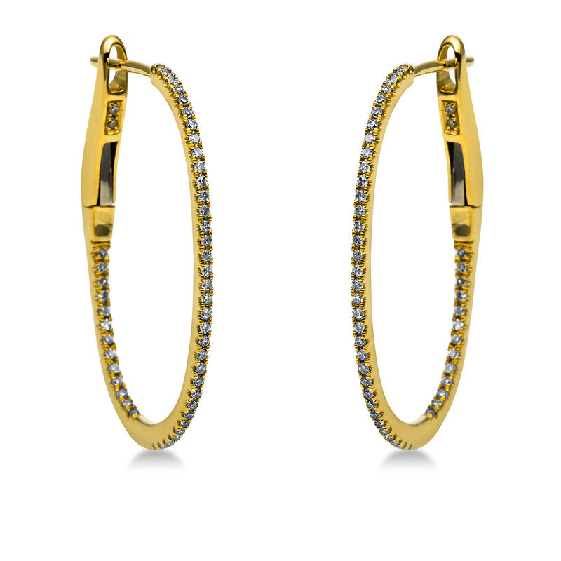 Modern Woman Creolen Gelbgold 18kt 0,2ct