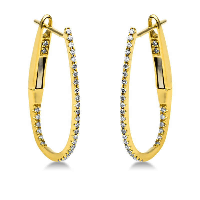 Modern Woman Creolen Gelbgold 18kt 0,12ct
