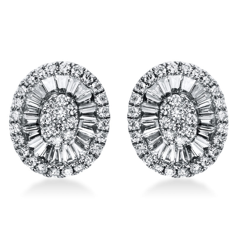 Baguette Ohrstecker Weißgold 18kt 0,82ct