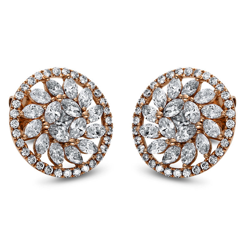 Illusion Classic Ohrstecker Rotgold 18kt 1,58ct
