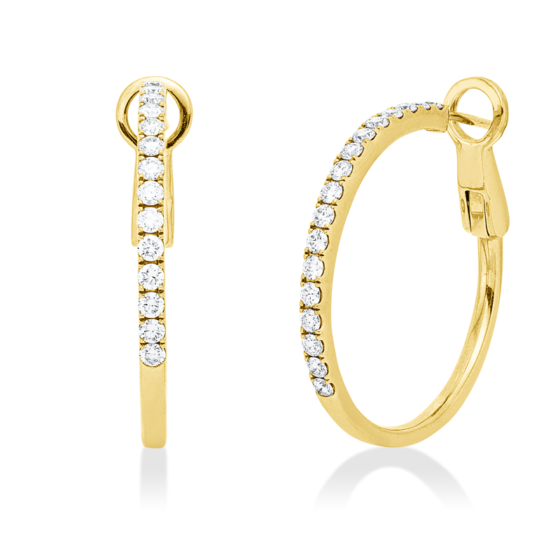 Exklusiv Creolen Gelbgold 18kt 0,99ct