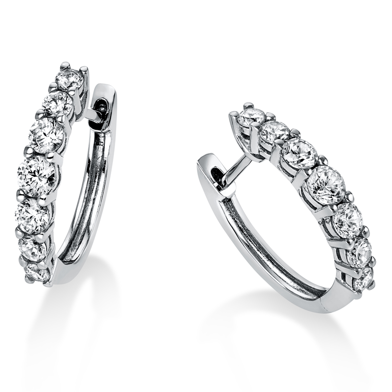 Modern Woman Creolen Weißgold 18kt 1ct