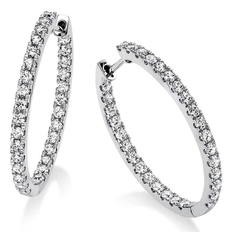 Modern Woman Creolen Weißgold 14kt 1,56ct