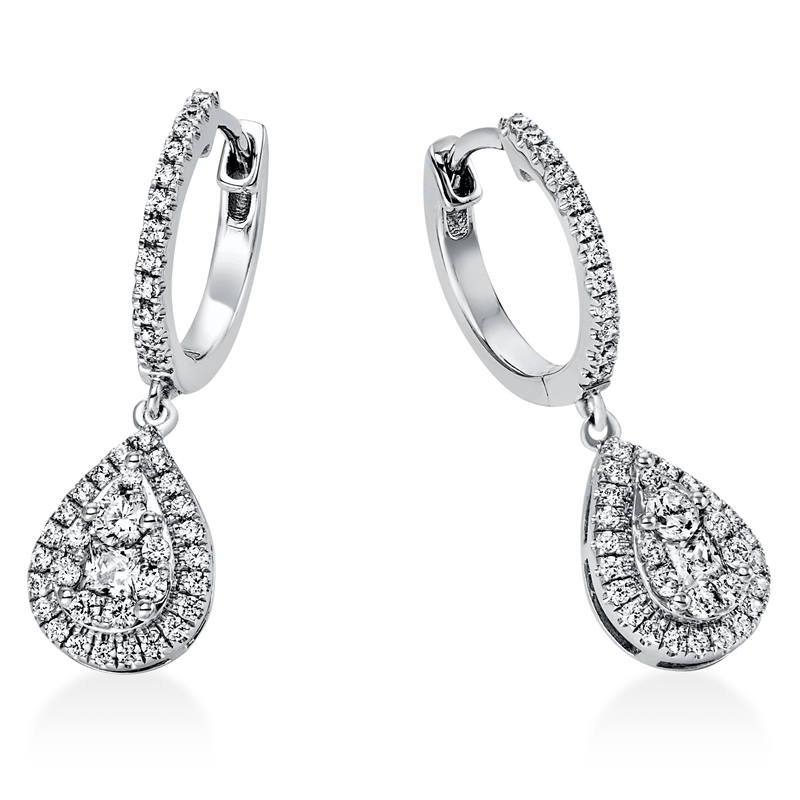 Illusion Classic Ohrschmuck Weißgold 18kt 0,49ct