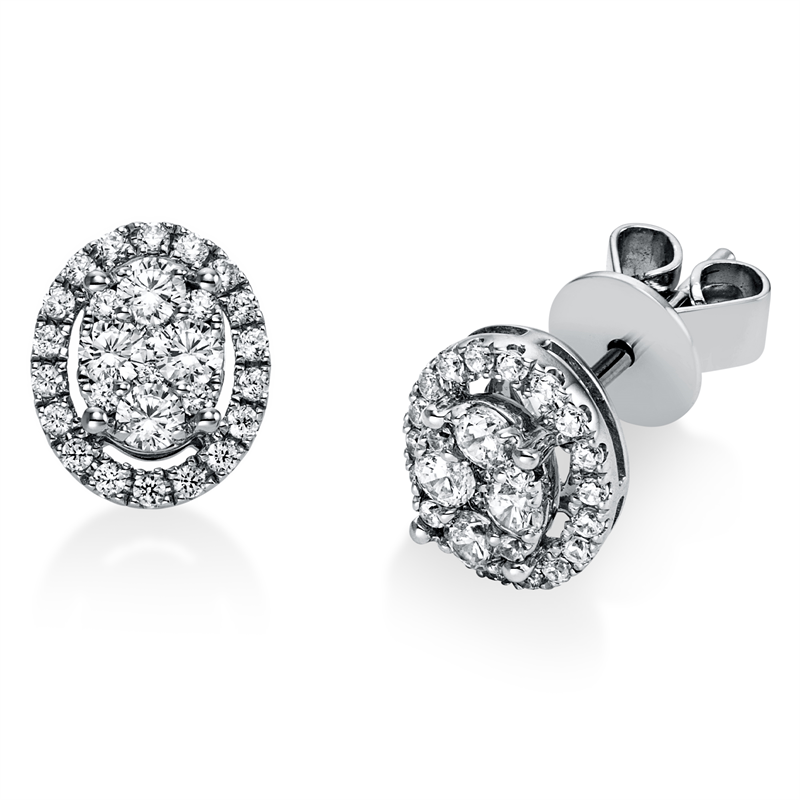 Illusion Classic Ohrstecker Platin 95kt 0,5ct