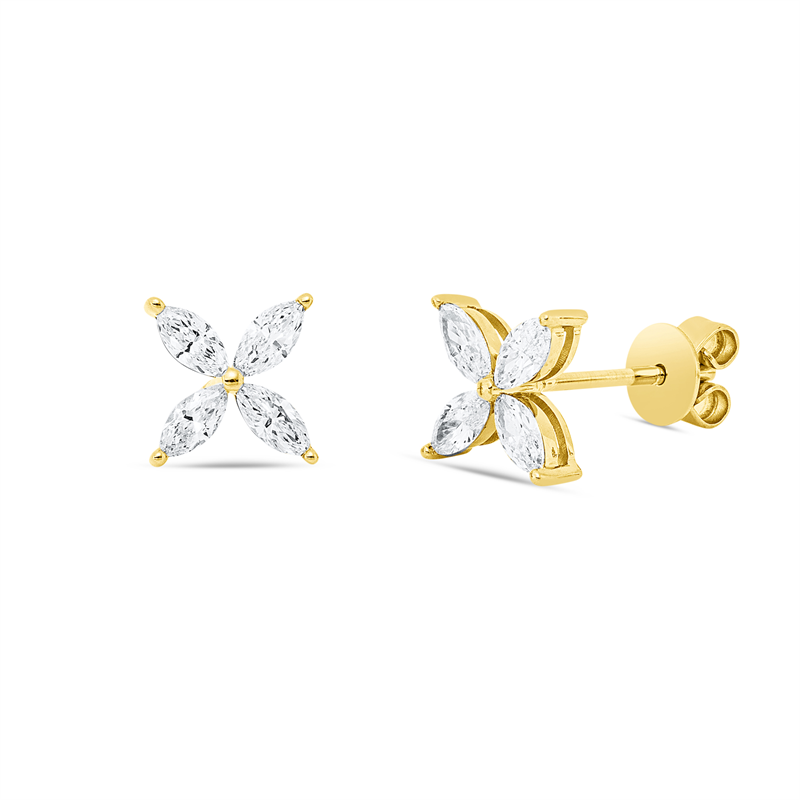 Modern Woman Ohrstecker Gelbgold 18kt 0,61ct