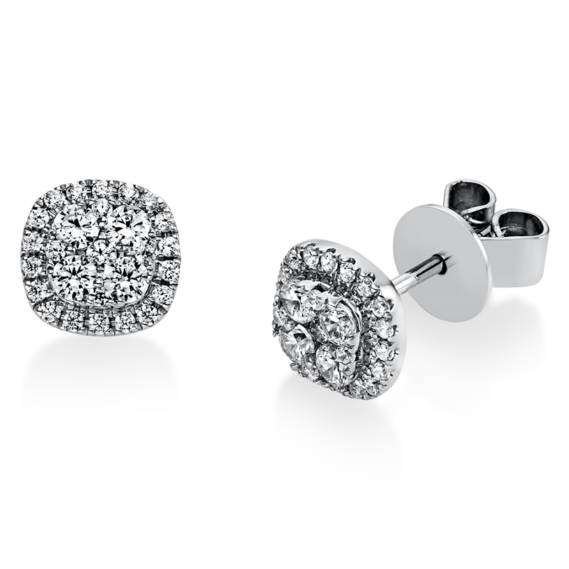 Illusion Classic Ohrstecker Platin 95kt 0,4ct