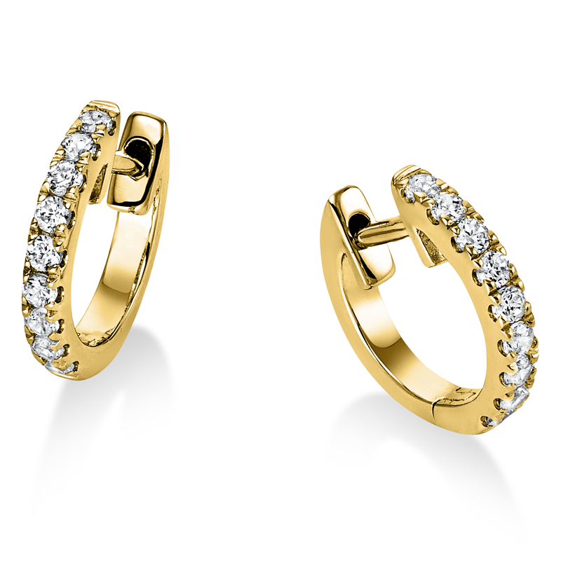 Modern Woman Creolen Gelbgold 18kt 0,17ct