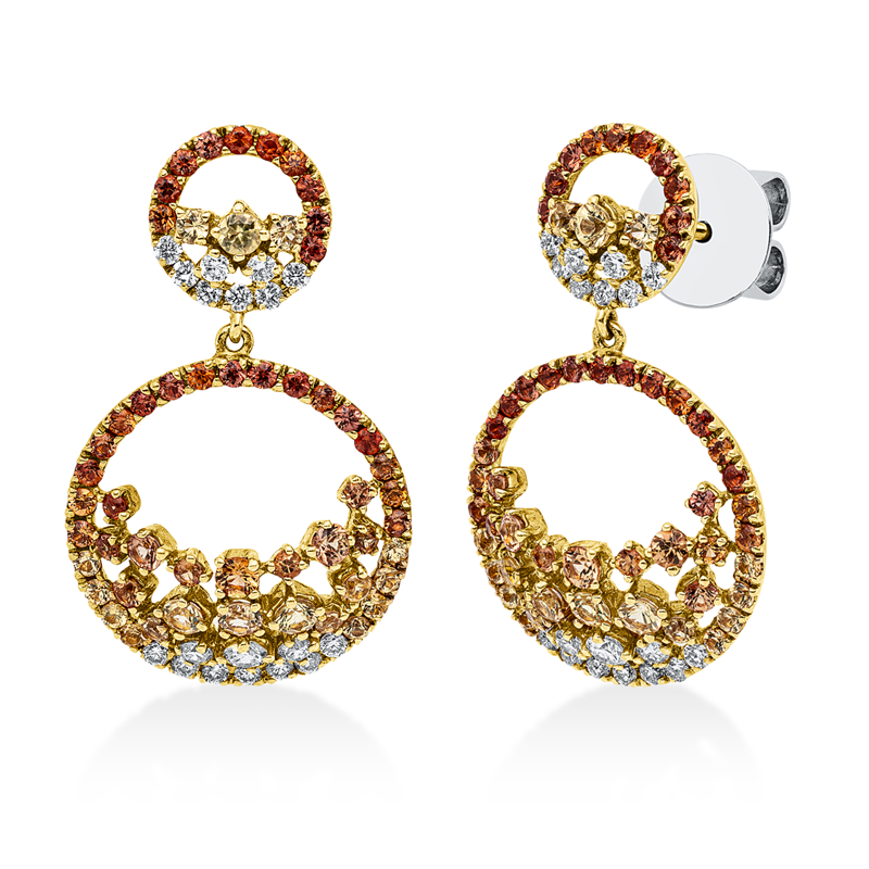 Farbstein Classic Ohrschmuck Gelbgold / Weißgold 18kt 0,58ct