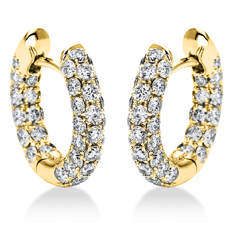 Pavé Creolen Gelbgold 18kt 1,46ct