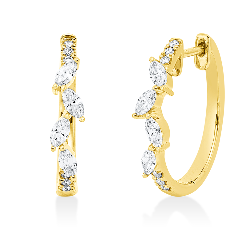 Modern Woman Creolen Gelbgold 18kt 0,68ct