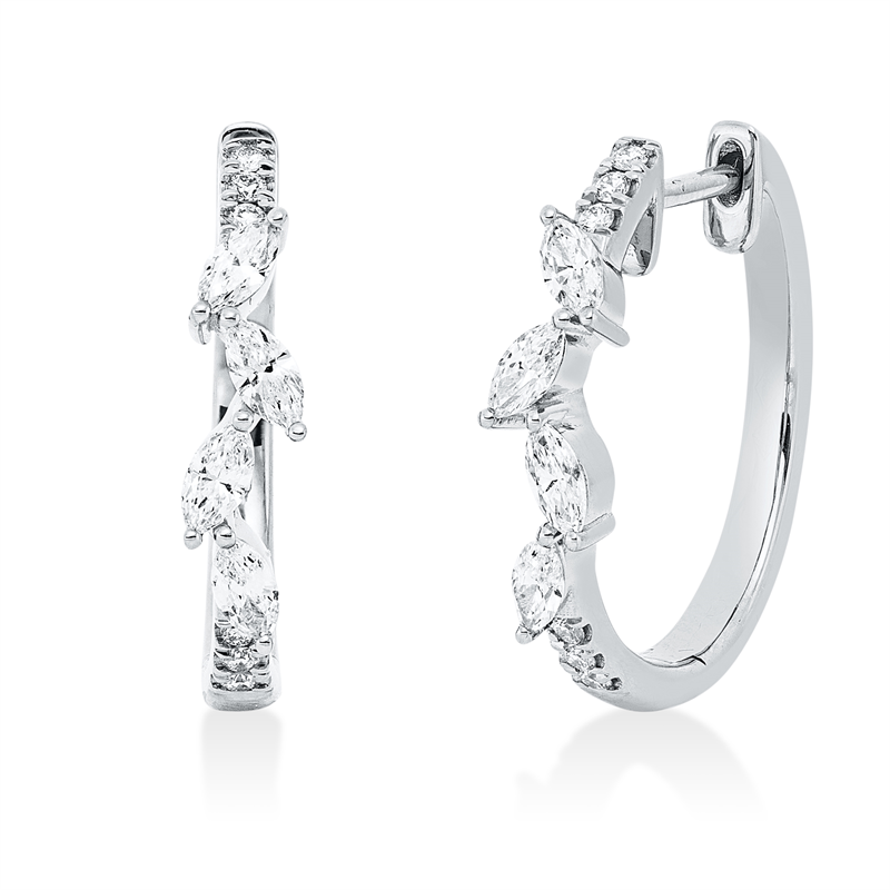 Modern Woman Creolen Weißgold 18kt Ref-2J262