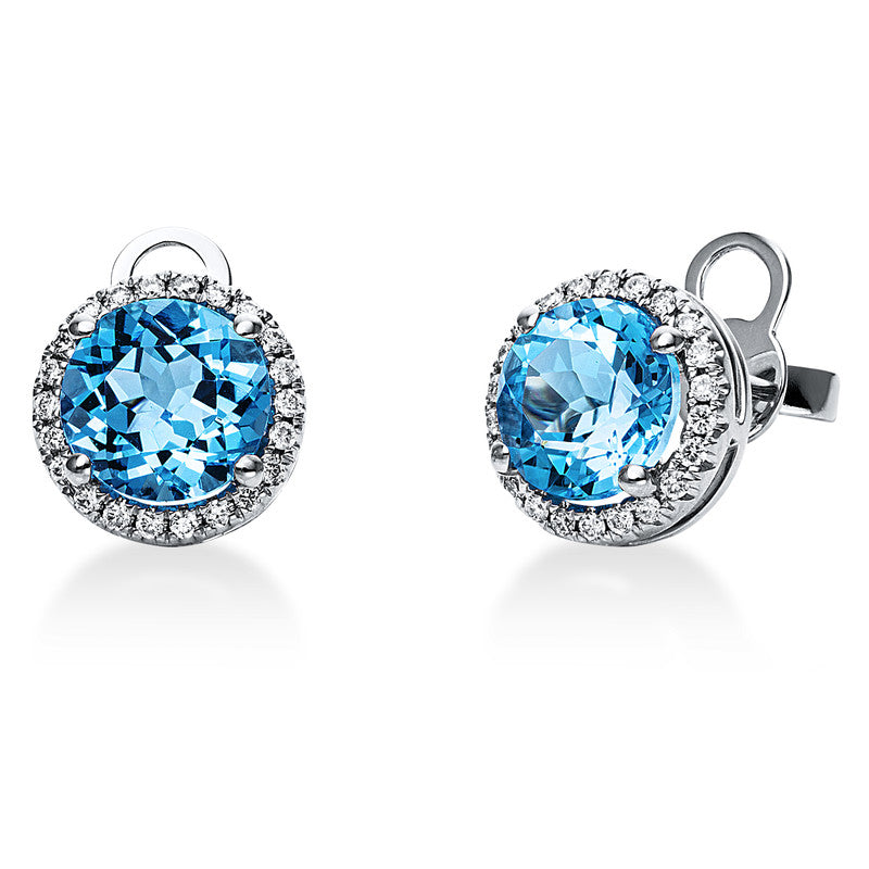 Farbstein Fashion Ohrstecker Weißgold 18kt 0,2ct