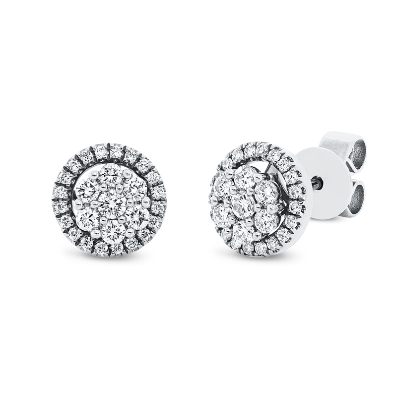 Illusion Classic Ohrstecker Weißgold 18kt 0,39ct