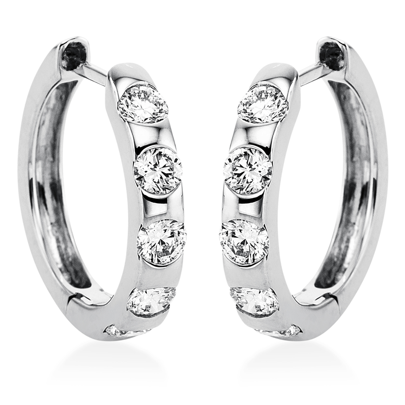 Modern Woman Creolen Weißgold 18kt 0,71ct