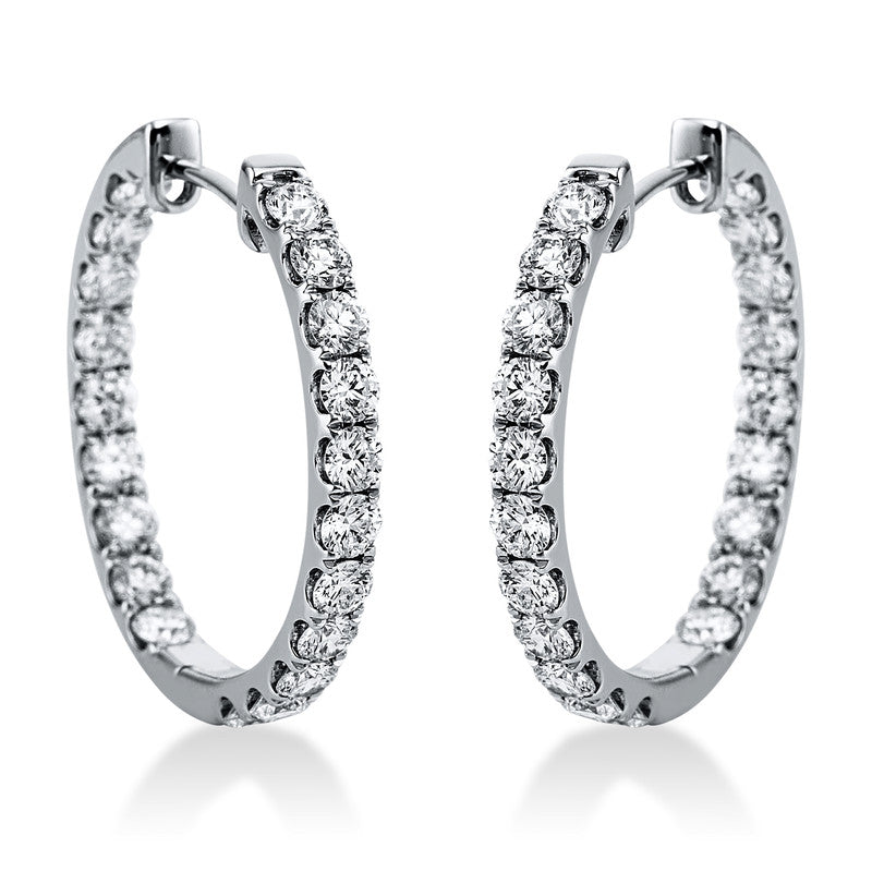 Exklusiv Creolen Weißgold 18kt 2,03ct