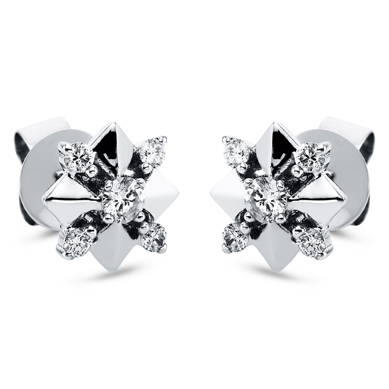 Modern Woman Ohrstecker Weißgold 18kt 0,19ct