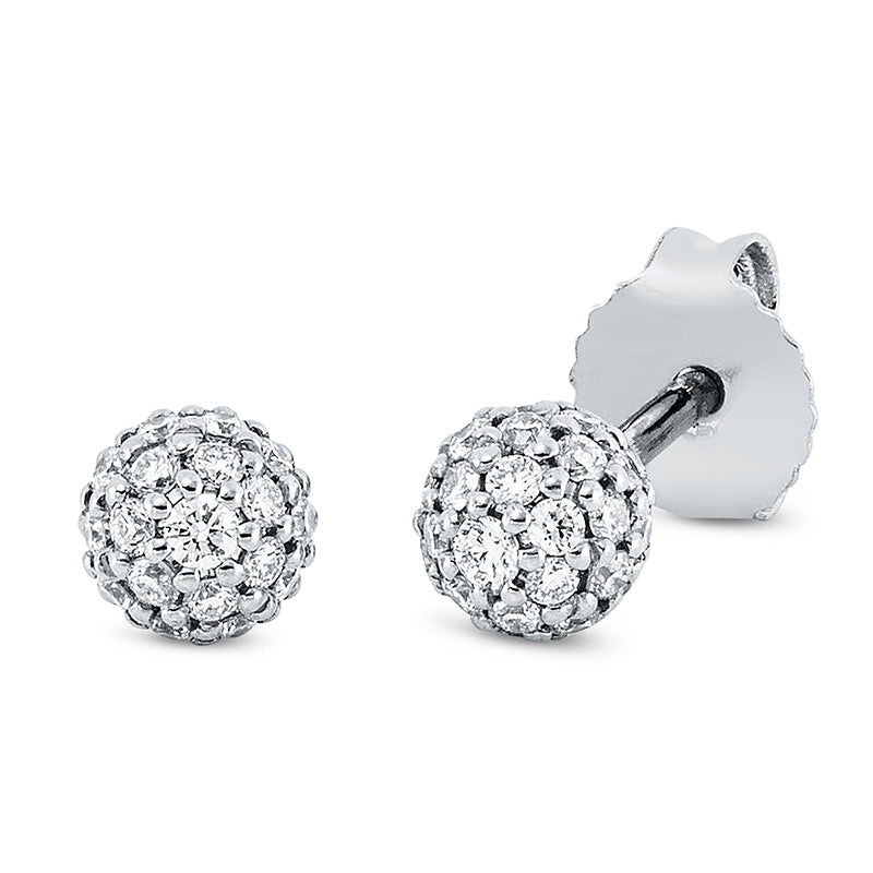 Pavé Ohrstecker Weißgold 18kt 0,3ct
