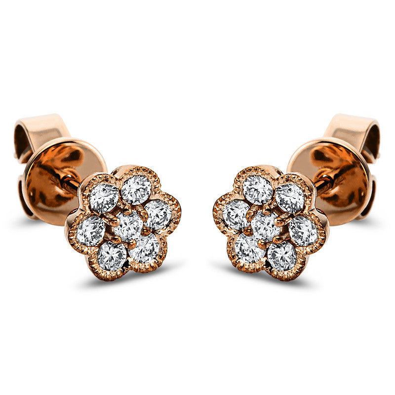 Illusion Classic Ohrstecker Rotgold 18kt 0,31ct