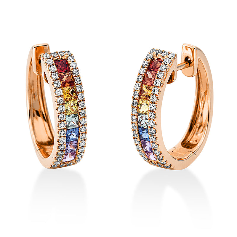 Rainbow & Multicolor Creolen Rotgold 18kt Ref-2L237
