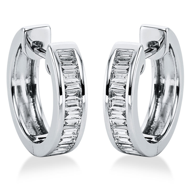 Baguette Creolen Weißgold 18kt 0,52ct
