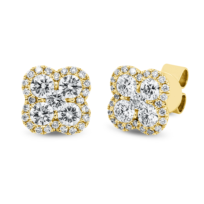 Illusion Classic Ohrstecker Gelbgold 18kt 1,27ct