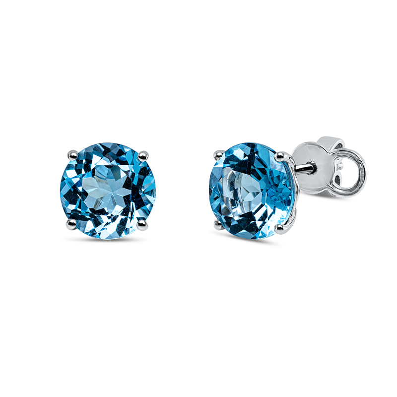 Farbstein Fashion Ohrstecker Weißgold 18kt Ref-2L452