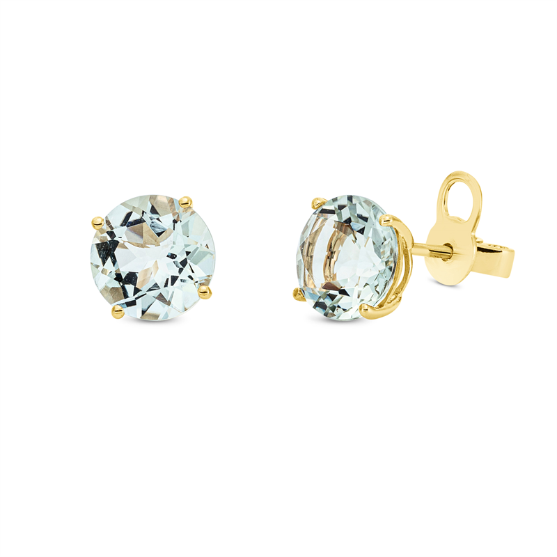 Farbstein Fashion Ohrstecker Gelbgold 18kt Ref-2L454