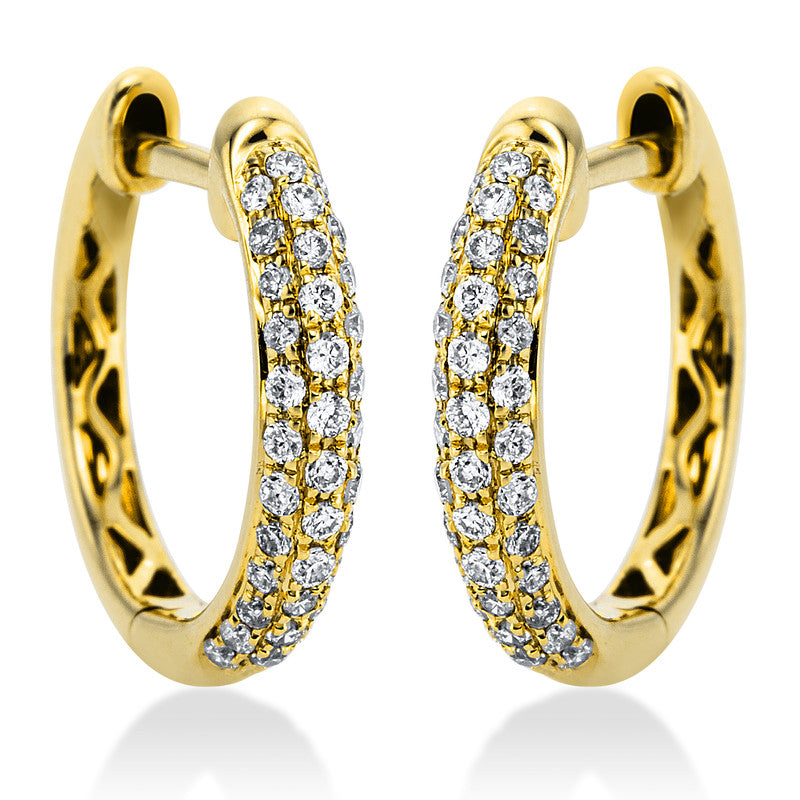 Pavé Creolen Gelbgold 18kt Ref-2L466