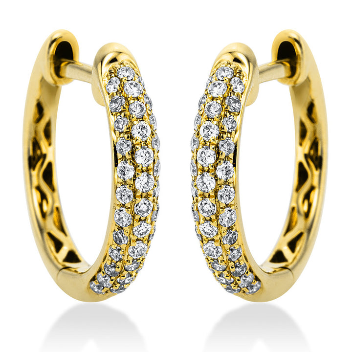 Pavé Creolen Gelbgold 18kt Ref-2L466