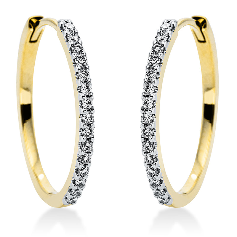 Modern Woman Creolen Gelbgold / Weißgold 14kt 0,34ct