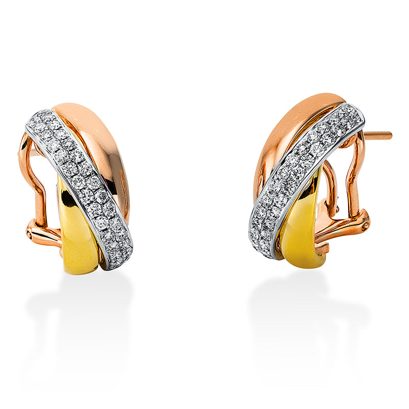 Pavé Creolen Weißgold / Gelbgold / Rotgold 18kt 0,66ct