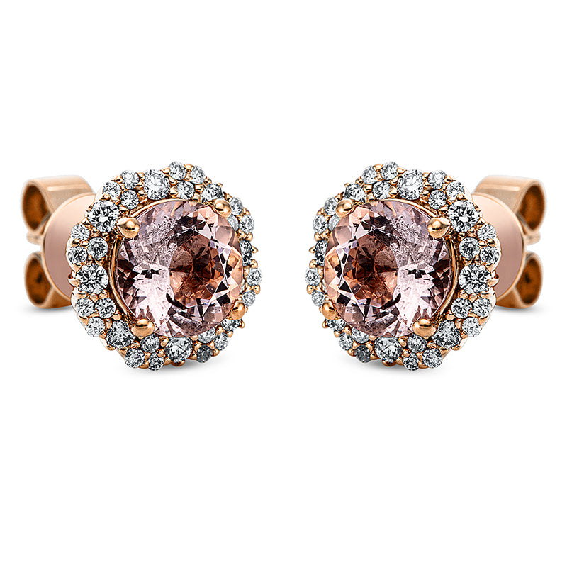 Farbstein Fashion Ohrstecker Rotgold 18kt 0,3ct