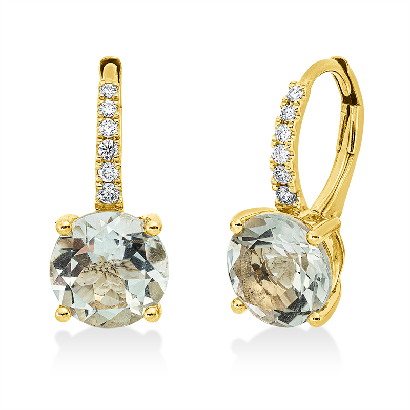 Farbstein Fashion Ohrschmuck Gelbgold 18kt Ref-2M107