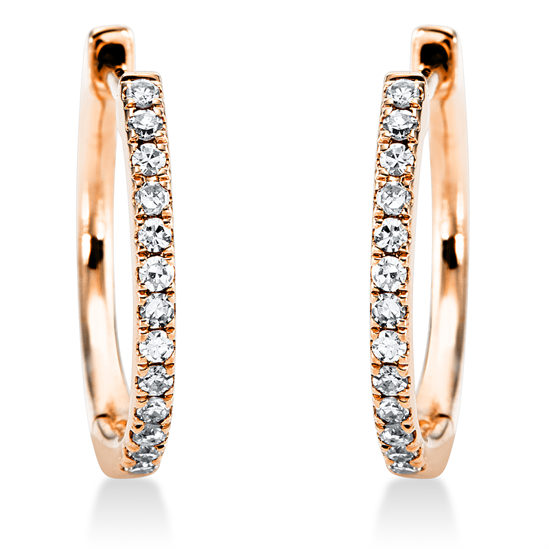 Modern Woman Creolen Rotgold 18kt 0,1ct