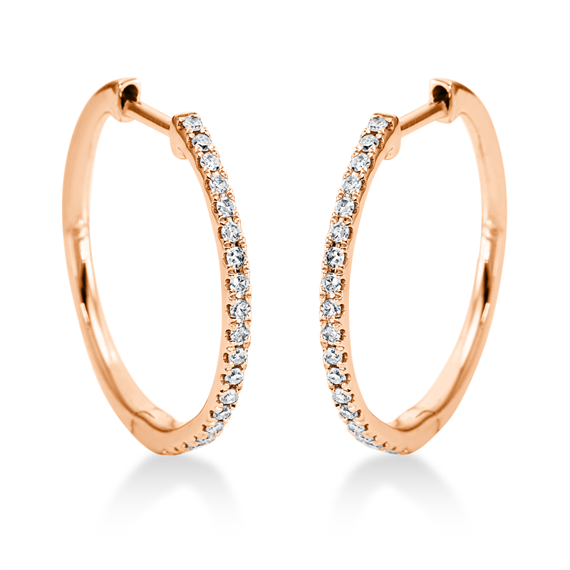 Modern Woman Creolen Rotgold 18kt 0,13ct