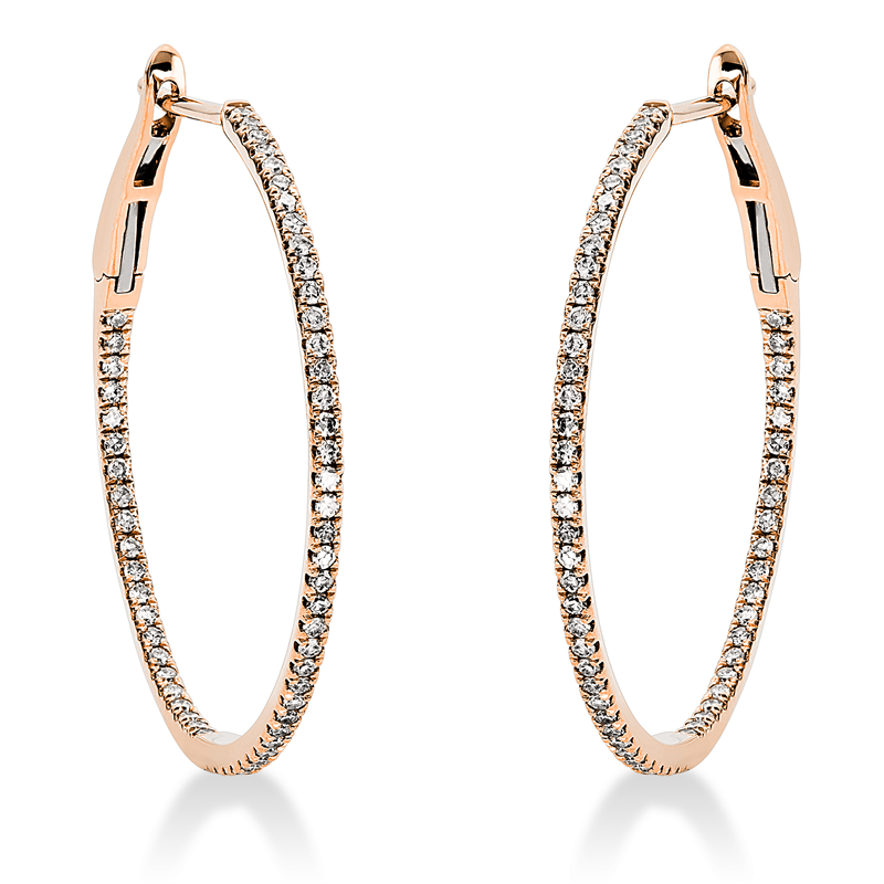 Modern Woman Creolen Rotgold 18kt 0,48ct