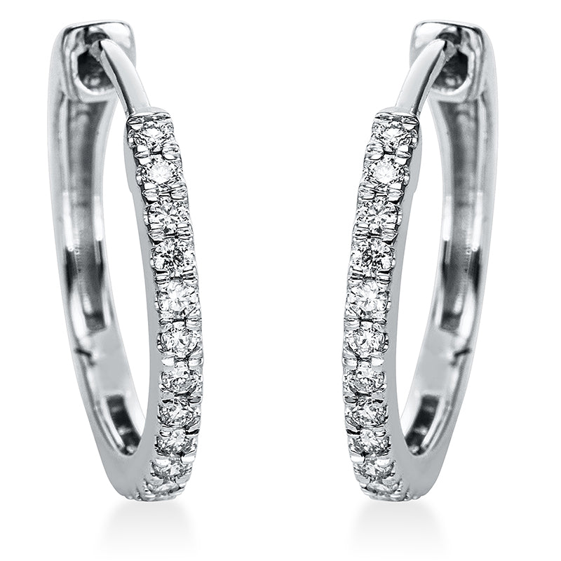 Modern Woman Creolen Weißgold 14kt 0,25ct