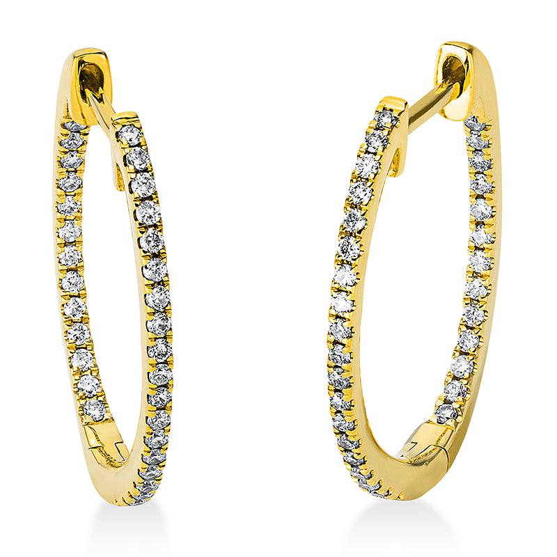 Modern Woman Creolen Gelbgold 18kt 0,27ct