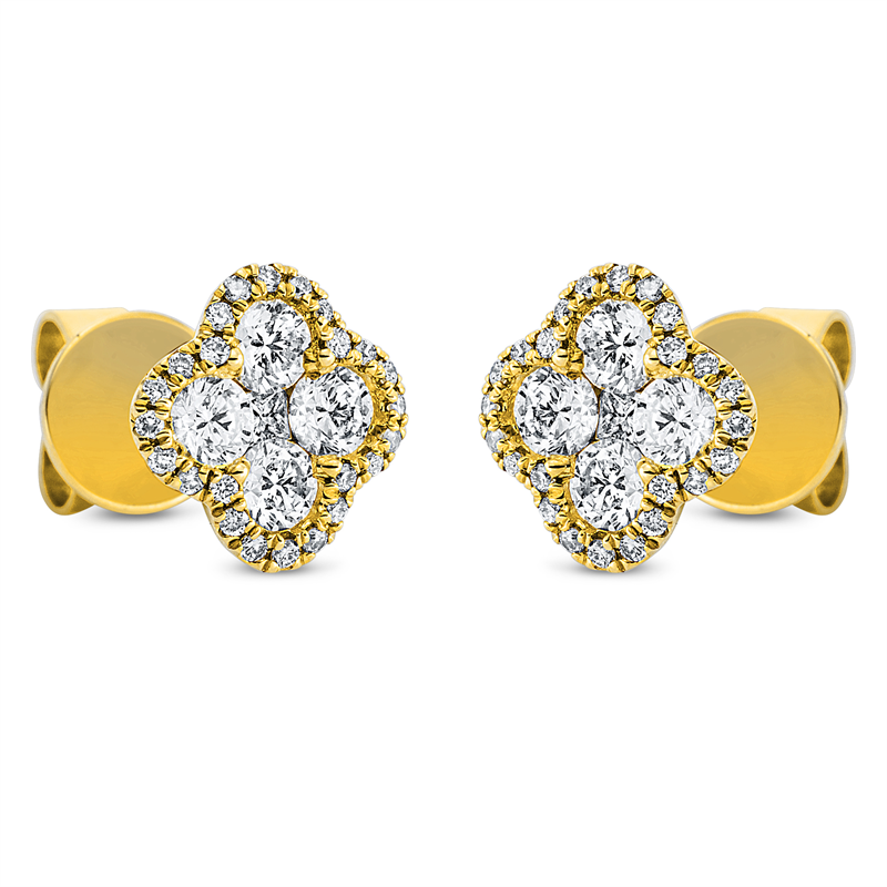Illusion Classic Ohrstecker Gelbgold 18kt 0,6ct