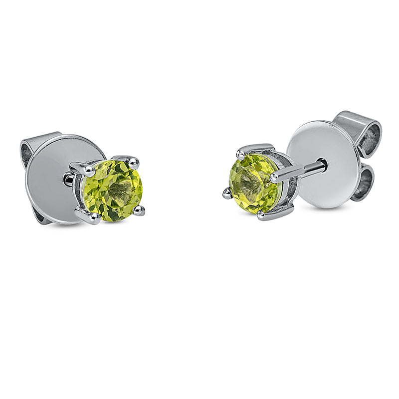 Farbstein Fashion Ohrstecker Weißgold 18kt