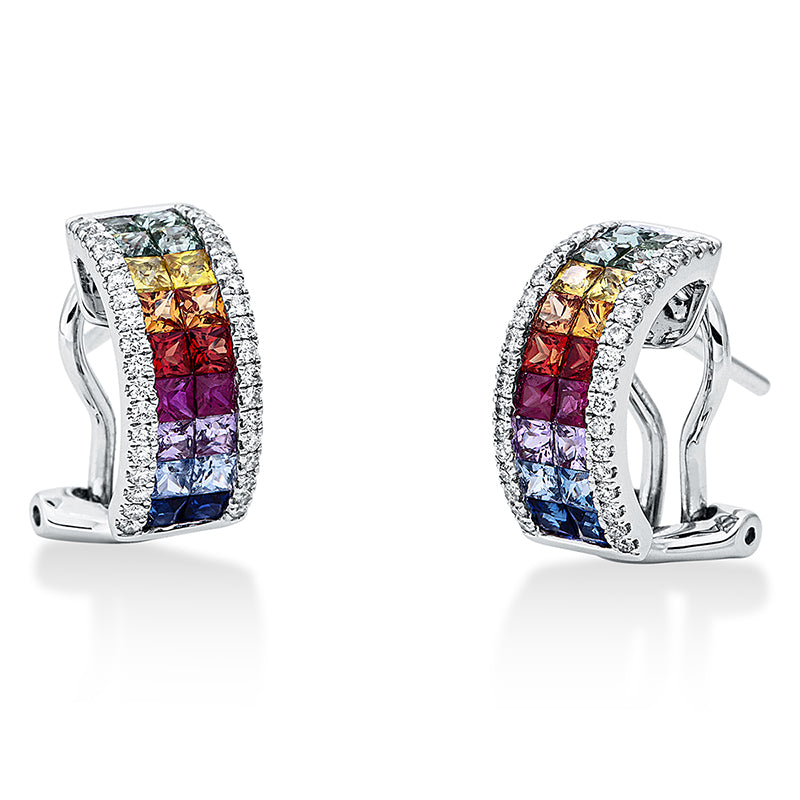 Rainbow & Multicolor Creolen Weißgold 18kt Ref-2M909