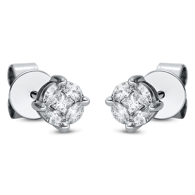 Illusion Classic Ohrstecker Weißgold 18kt Ref-2N048