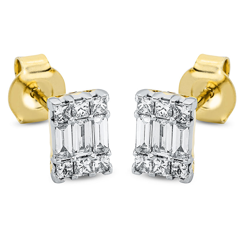 Baguette Illusion Ohrstecker 18kt 0,51ct