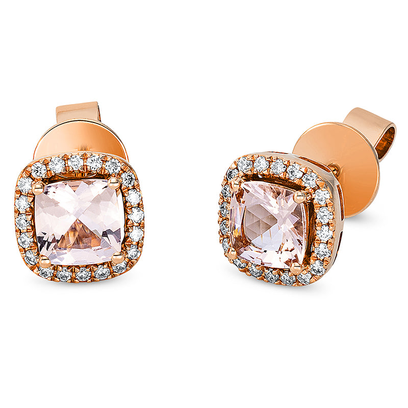 Farbstein Fashion Ohrstecker Rotgold 18kt Ref-2N673