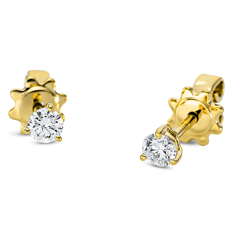 Solitaire Ohrstecker Weißgold 18kt 0,2ct